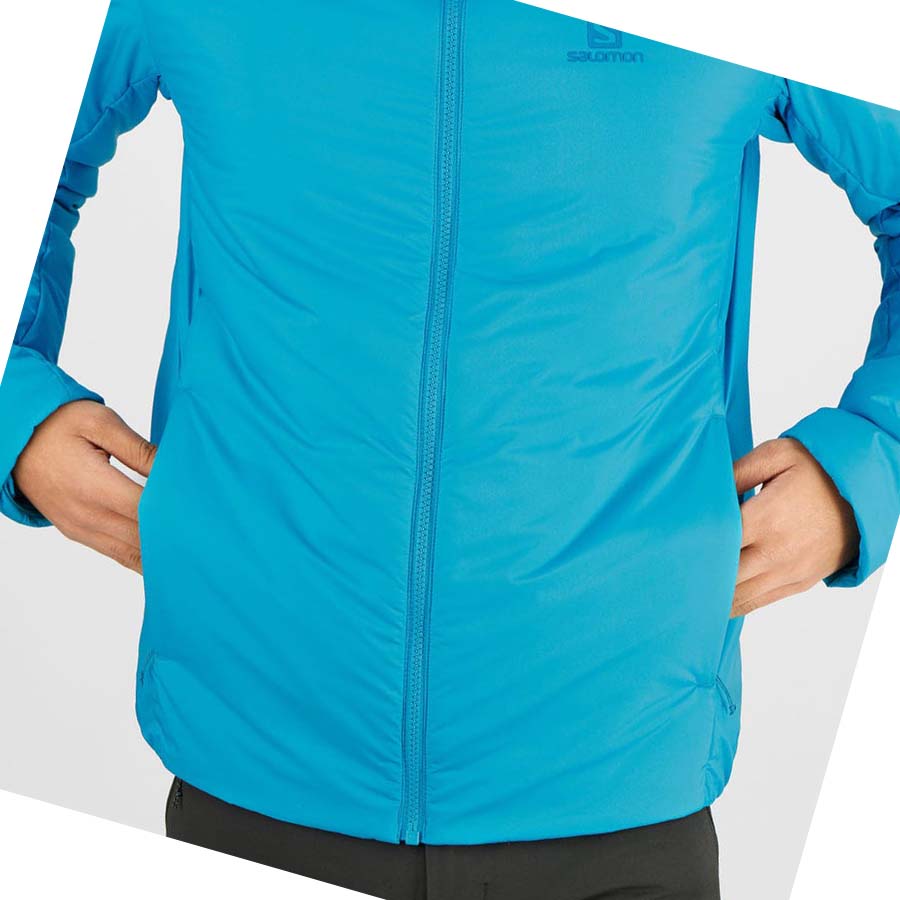 Salomon OUTRACK INSULATED Erkek Ceket Mavi | TR 3320JPQ